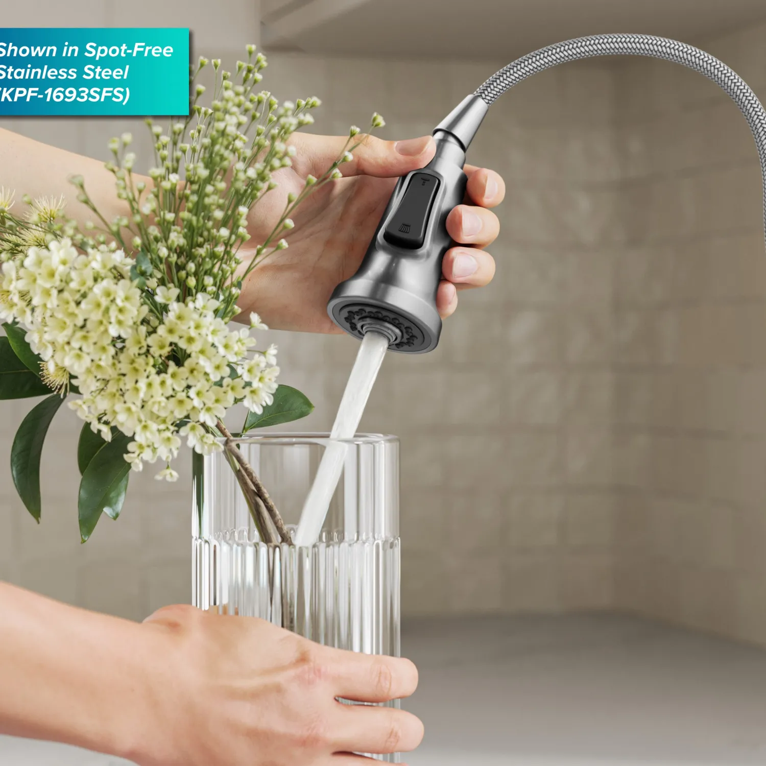 Sale Britt Single Handle Pull Down Kitchen Faucet in Spot-Free Brushed Brass Single Hole