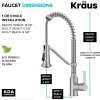 Clearance Britt Single Handle Pull Down Kitchen Faucet in Spot-Free Stainless Steel Single Hole