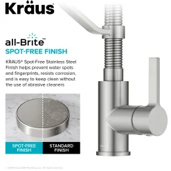 Clearance Britt Single Handle Pull Down Kitchen Faucet in Spot-Free Stainless Steel Single Hole