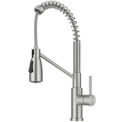 Sale Coda Commercial Style Single Handle Pull Down Kitchen Faucet in Spot-Free Stainless Steel Single Hole