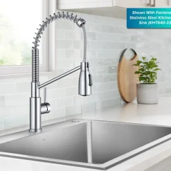 Outlet Coda Commercial StyleSingle Handle Pull Down Kitchen Faucet in Chrome Single Hole