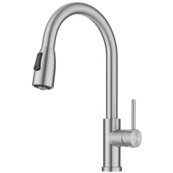 Sale Coda Single Handle Pull Down Kitchen Faucet in Spot-Free Stainless Steel Single Hole