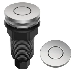 Discount Contemporary Flat Top Button Garbage Disposal Air Switch Kit in Spot-Free Stainless Garbage Disposals & Parts