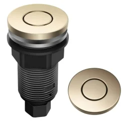 Discount Contemporary Flat Top Garbage Disposal Air Switch Button in Antique Champagne Bronze Garbage Disposals & Parts