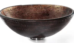 Sale Copper Illusion Glass Vessel Bathroom Sink with PU-MR Above Counter / Vessel Sinks