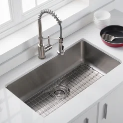 Dex Series 33-Inch Stainless Steel Kitchen Sink Bottom Grid with Soft Rubber Bumpers Bottom Grids