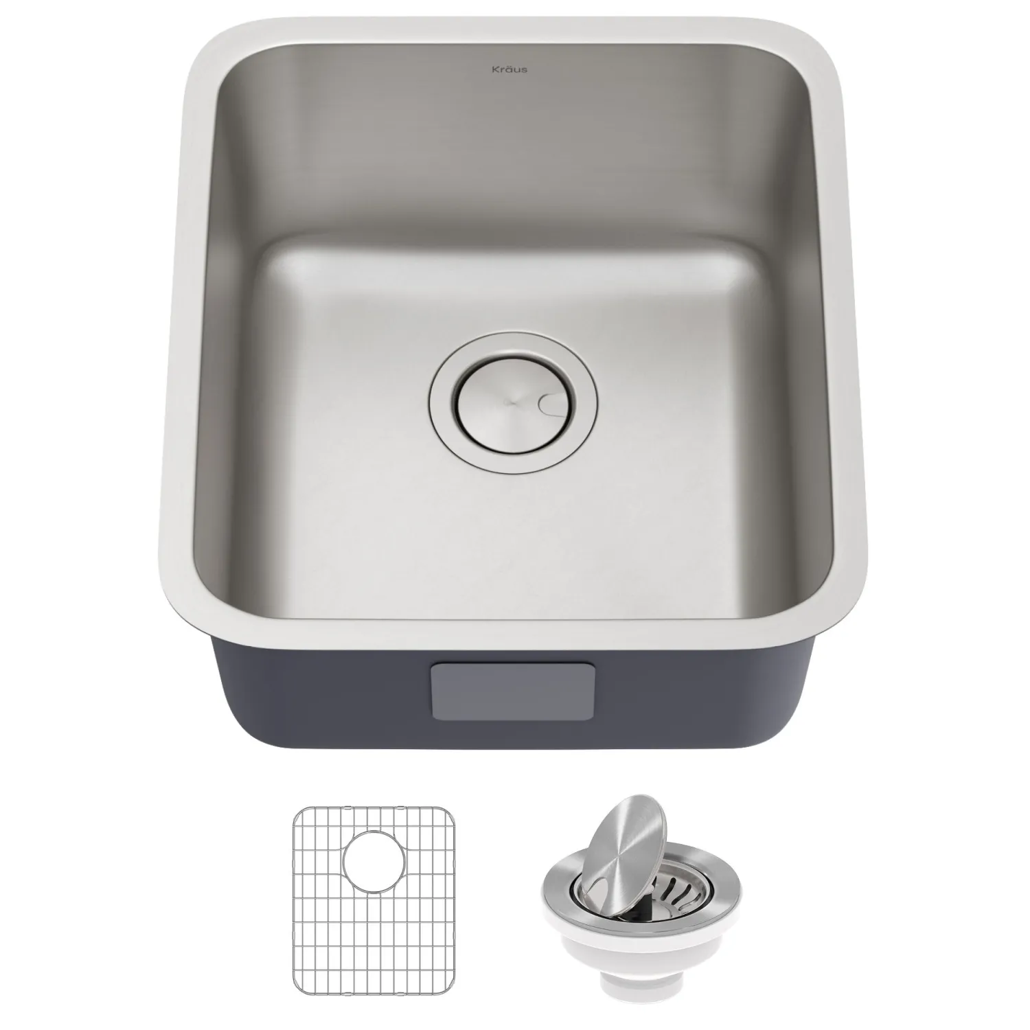 Discount Dex 17" Undermount 16 Gauge Stainless Steel Kitchen Sink Stainless Steel Sinks|Single Bowl Sinks