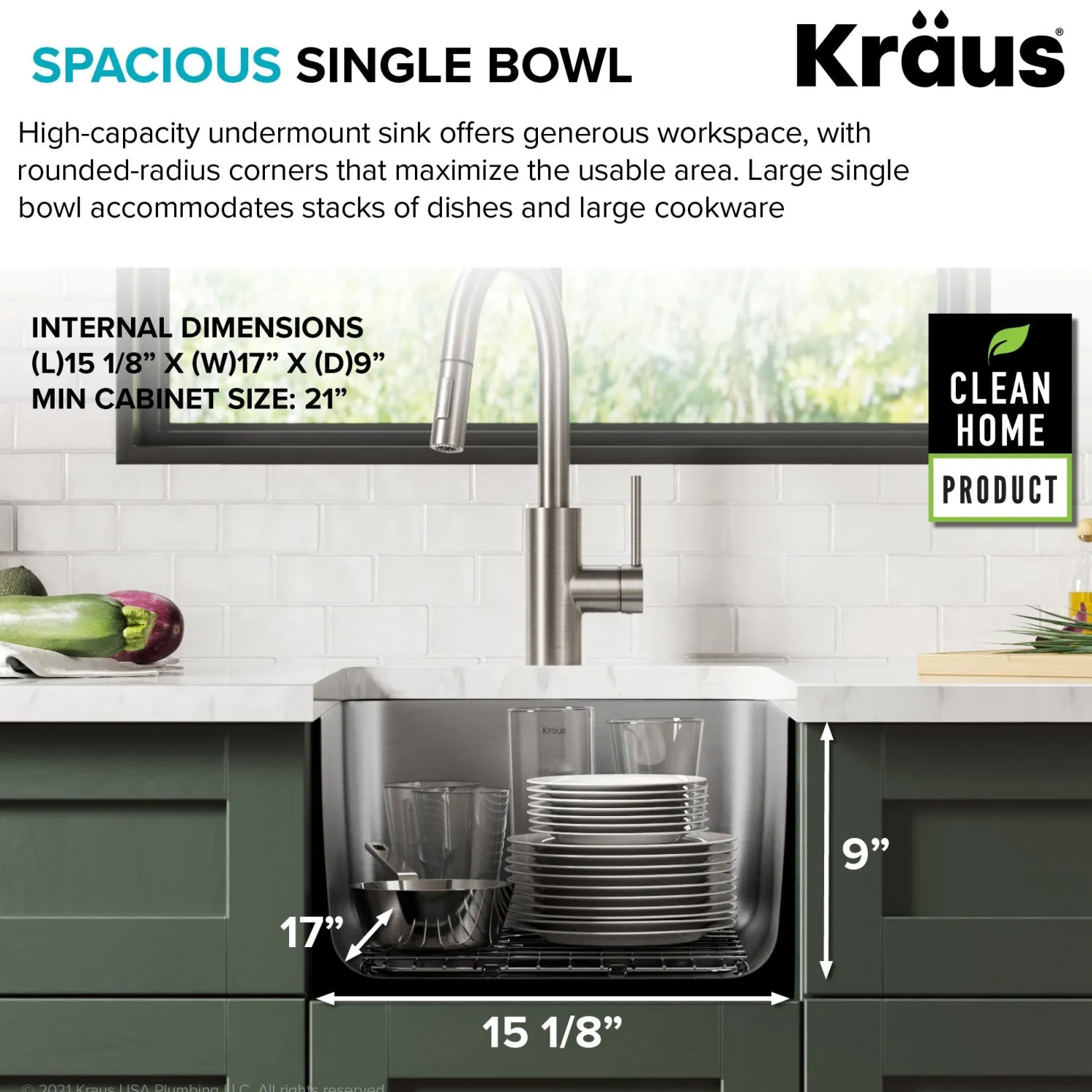 Discount Dex 17" Undermount 16 Gauge Stainless Steel Kitchen Sink Stainless Steel Sinks|Single Bowl Sinks