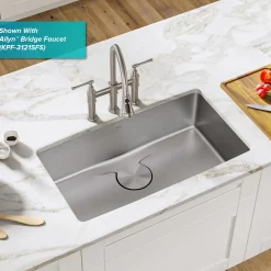 Outlet Dex 33" Undermount 16 Gauge Stainless Steel Kitchen Sink with VersiDrain Stainless Steel Sinks|Single Bowl Sinks