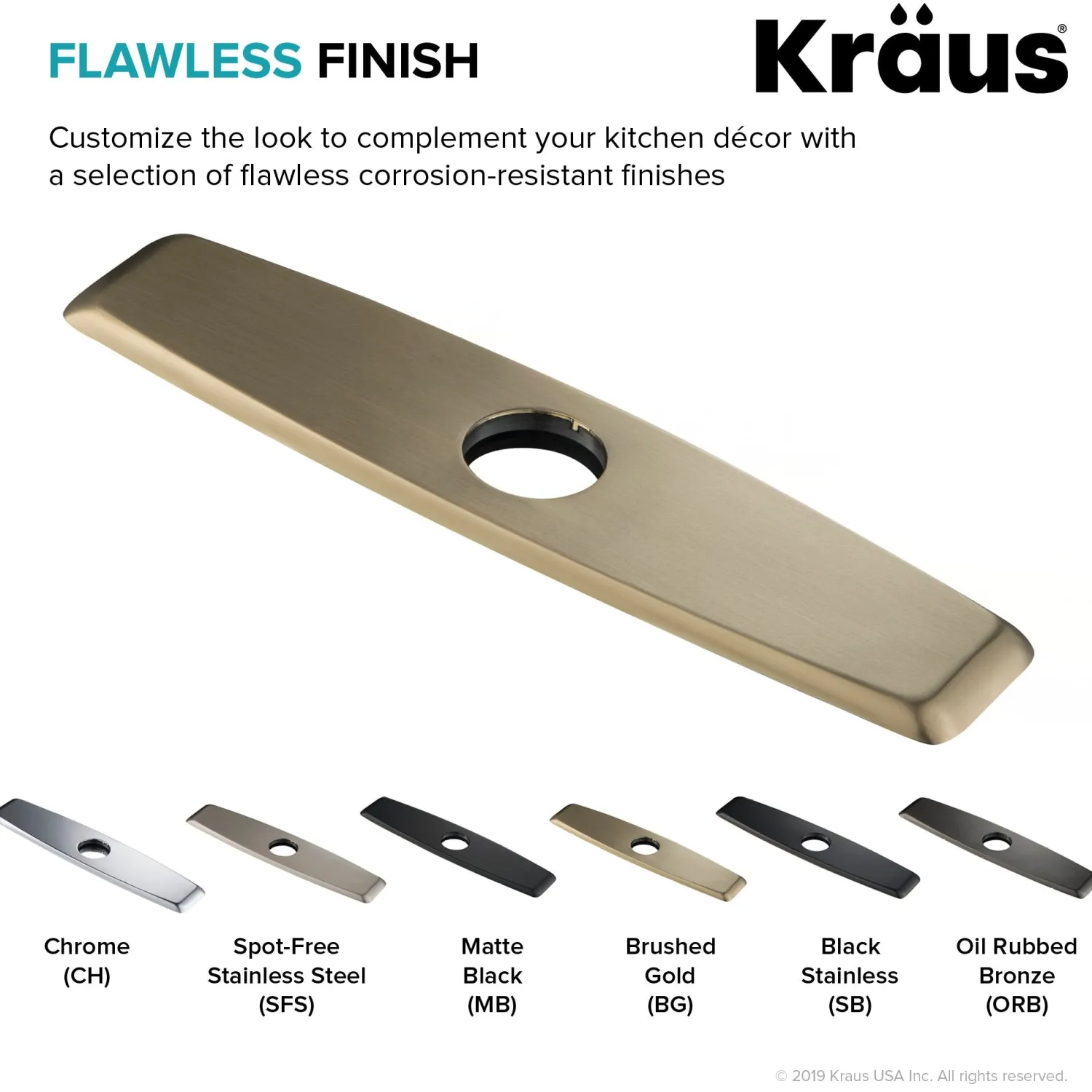 New DP02 Deck Plate for Kitchen Faucet Escutcheon / Deck Plates