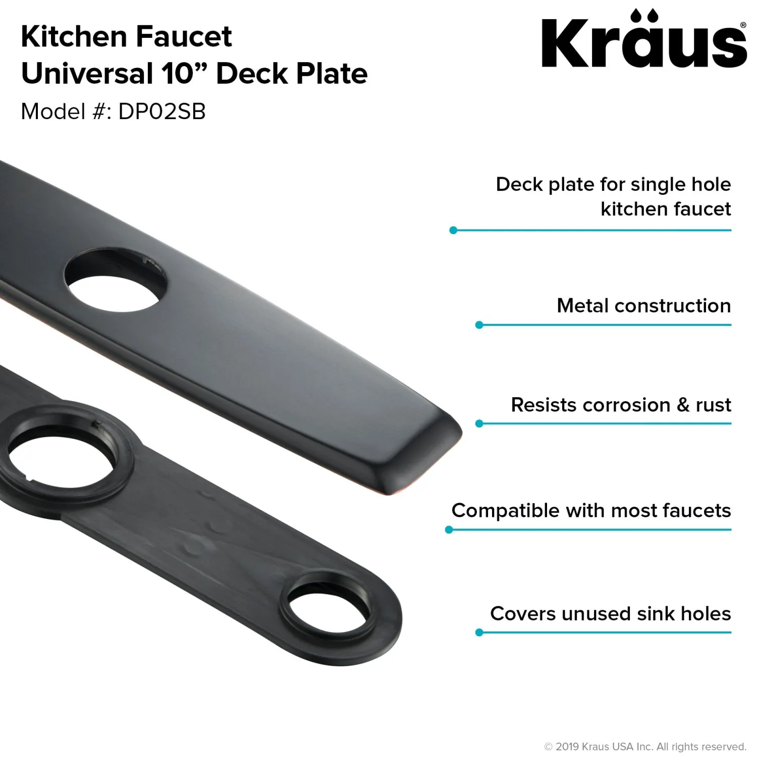 New DP02 Deck Plate for Kitchen Faucet Escutcheon / Deck Plates