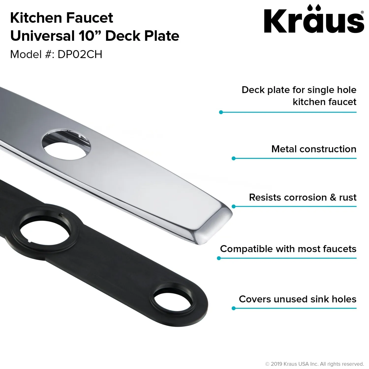 New DP02 Deck Plate for Kitchen Faucet Escutcheon / Deck Plates