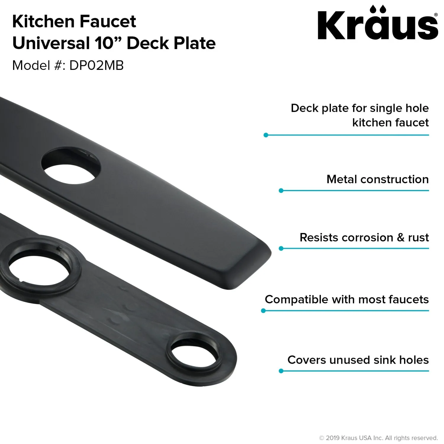 New DP02 Deck Plate for Kitchen Faucet Escutcheon / Deck Plates