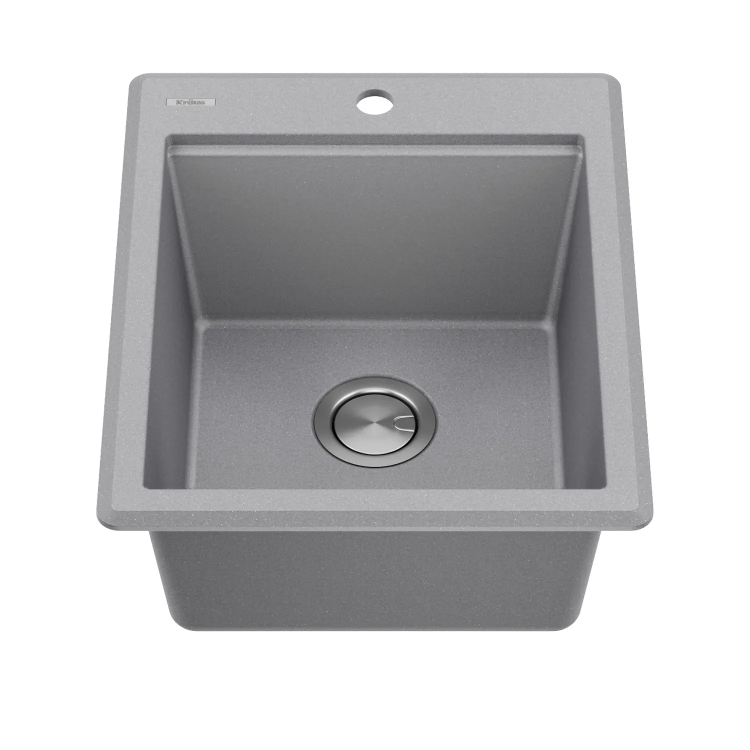 18” Drop-In Granite Composite Workstation Kitchen Bar Sink in Metallic Grey Bar / Prep Sinks|Workstation Sinks