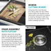 Best 28” Drop-In Granite Composite Workstation Kitchen Sink in Metallic Black Drop-In / Top Mount Sinks|Single Bowl Sinks