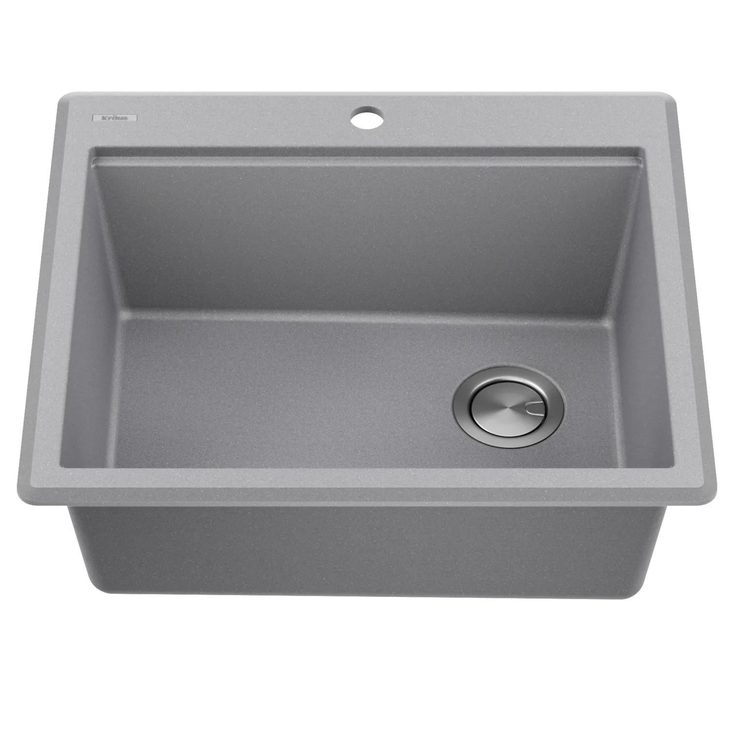 25” Drop-In Granite Composite Workstation Kitchen Sink in Metallic Grey Drop-In / Top Mount Sinks|Single Bowl Sinks