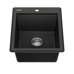 Online 18” Drop-In Granite Composite Workstation Kitchen Bar Sink in Metallic Black Bar / Prep Sinks|Workstation Sinks