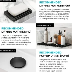 Online Elavo 22" Oval Porcelain Drop In Bathroom Sink in White Drop-In / Top Mount Sinks