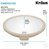 Hot Elavo 16-3/4" Oval Porcelain Undermount Bathroom Sink in White Undermount