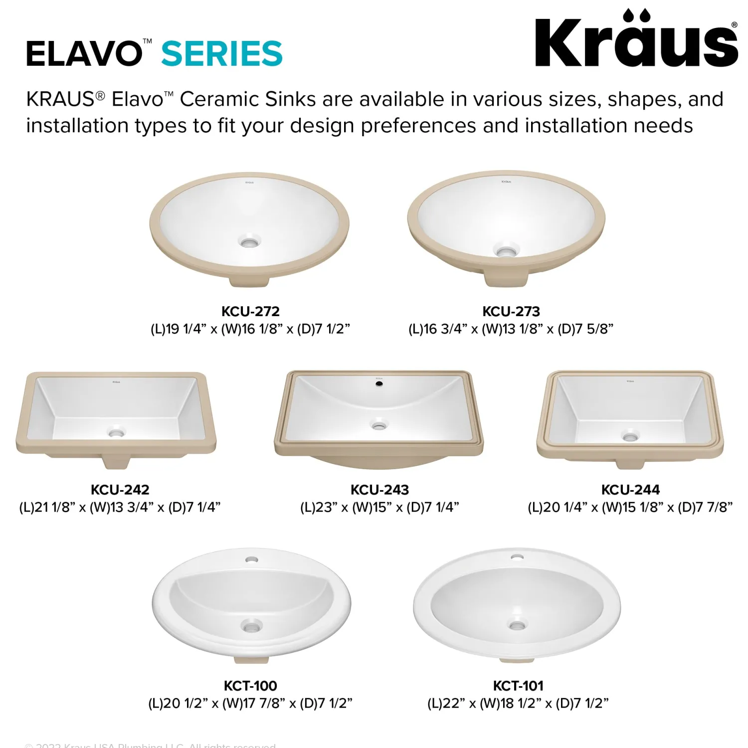 Clearance Elavo 20-1/4" Rectangular Porcelain Undermount Bathroom Sink in White Undermount