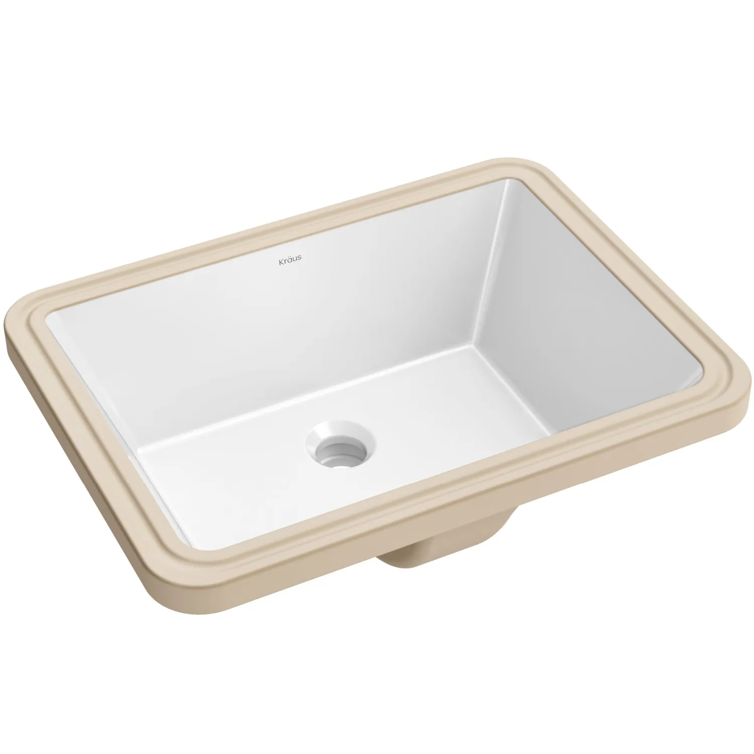 Clearance Elavo 20-1/4" Rectangular Porcelain Undermount Bathroom Sink in White Undermount