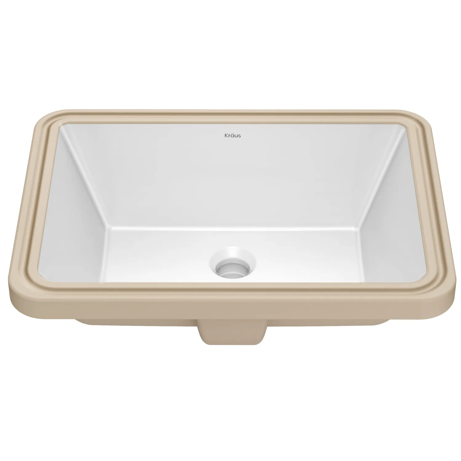 Clearance Elavo 20-1/4" Rectangular Porcelain Undermount Bathroom Sink in White Undermount