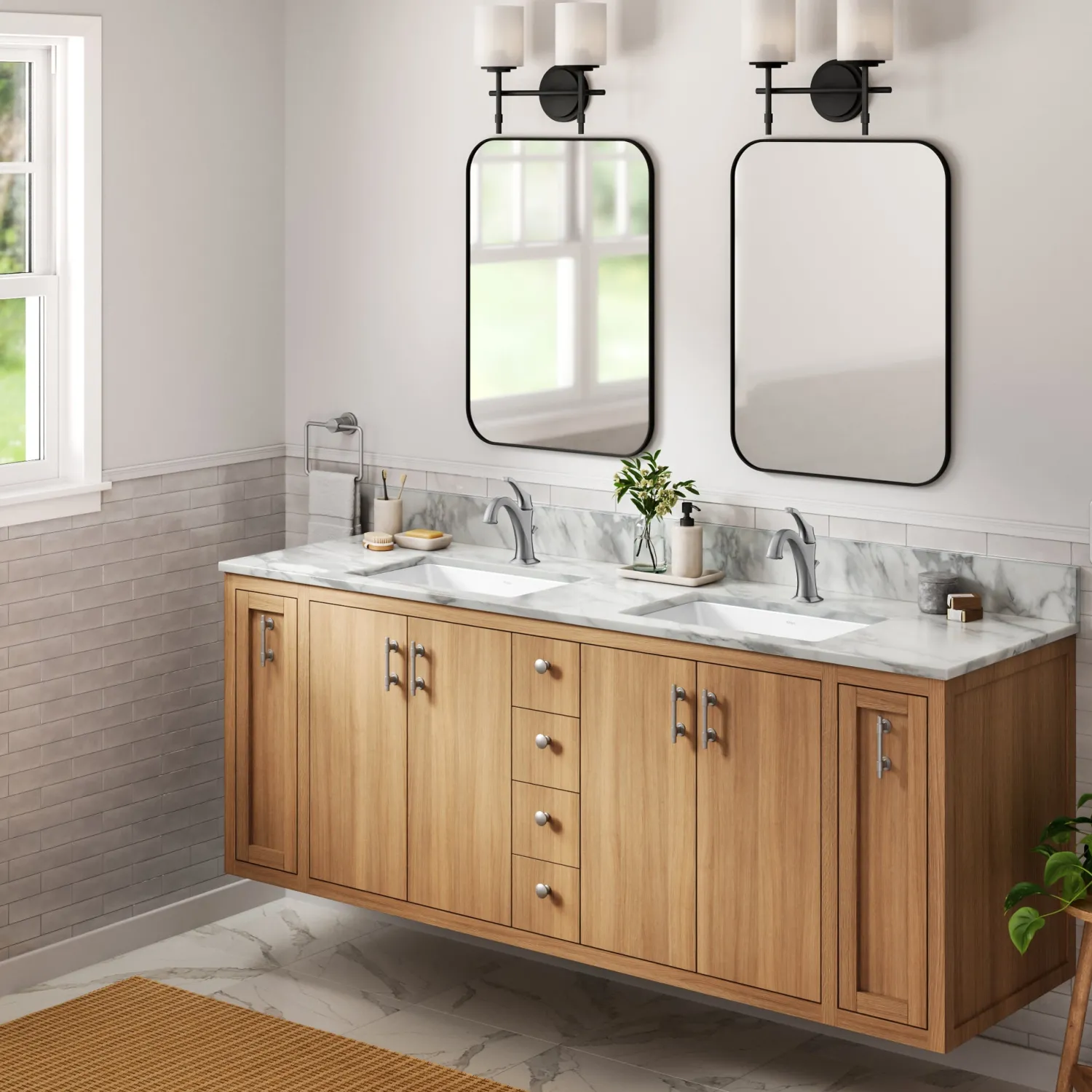 Discount Elavo 23" Rectangular Porcelain Undermount Bathroom Sink in White Undermount