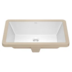 Elavo 21-1/8" Rectangular Porcelain Undermount Bathroom Sink in White Undermount