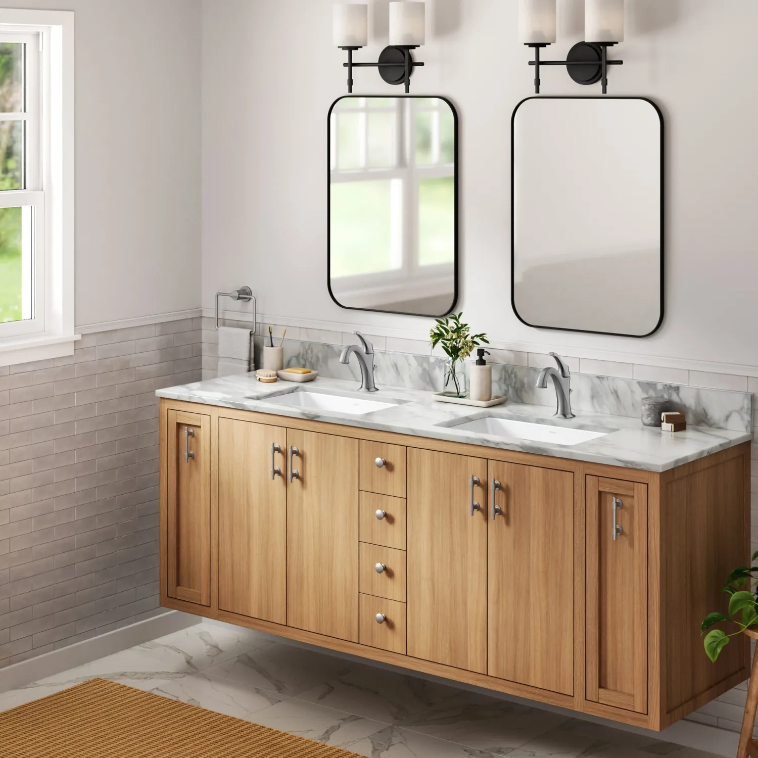 Elavo 21-1/8" Rectangular Porcelain Undermount Bathroom Sink in White Undermount
