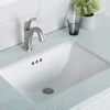 Online Elavo 21" Rectangular Undermount White Porcelain Bathroom Sink with Overflow (2-Pack) Undermount