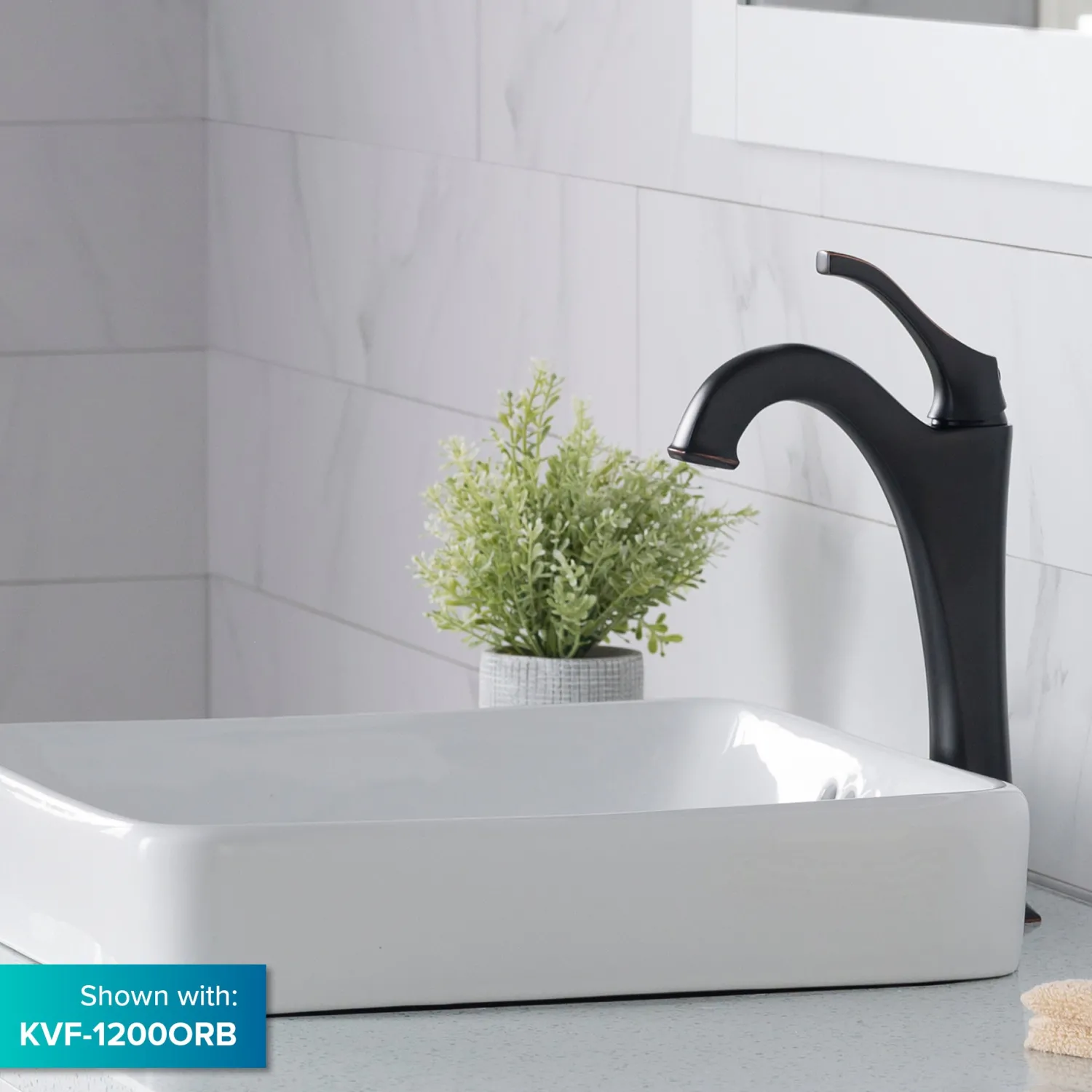 Best Elavo Series Square Ceramic Semi-Recessed Bathroom Sink in White with Overflow Semi-Recessed Sinks