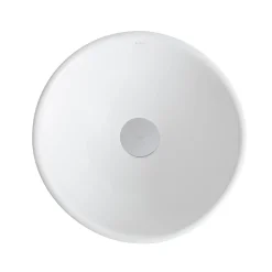 Discount ElavoWhite Ceramic Small Round Vessel Bathroom Sink & Pop Up drain Above Counter / Vessel Sinks