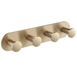 Hot Elie Bathroom Robe and Towel Hook Rack in Brushed Gold Finish Towel Rings