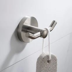 Elie Bathroom Robe and Towel Double Hook Robe Hooks