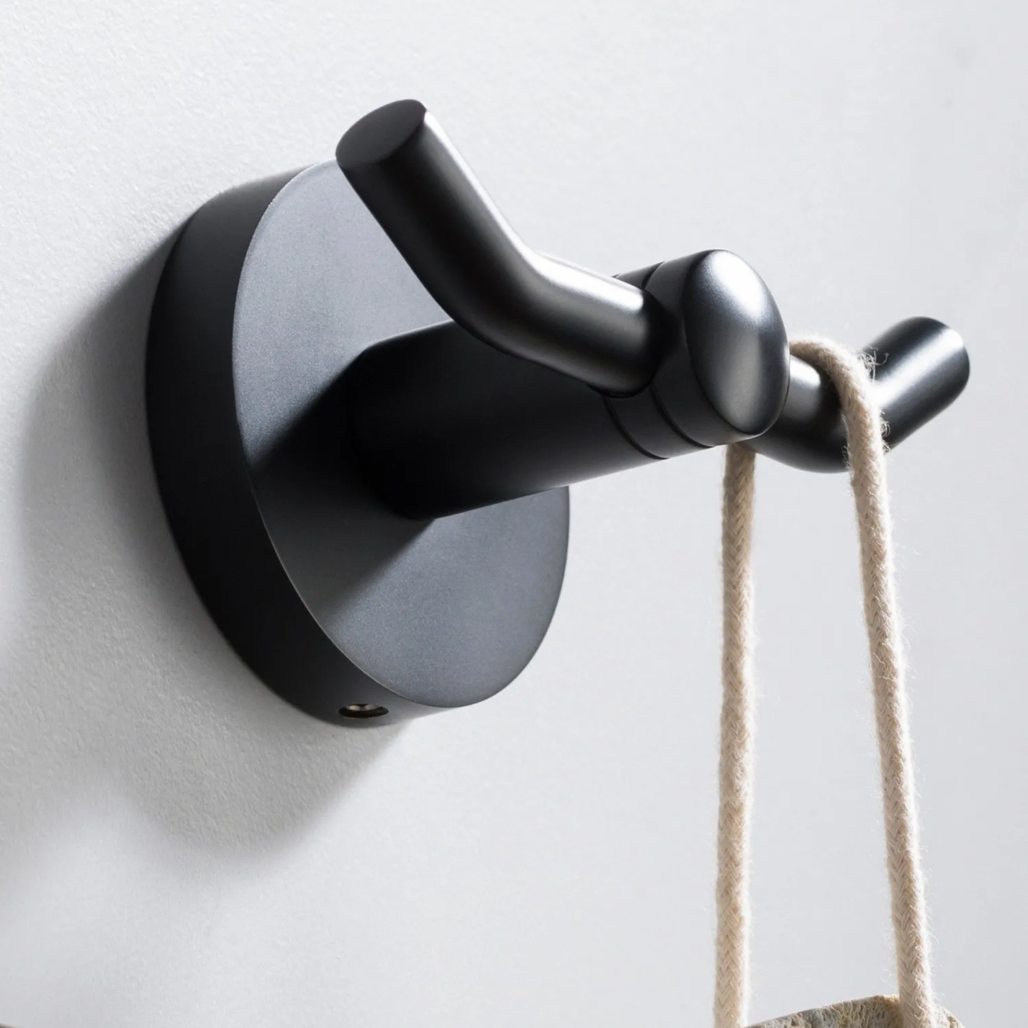 Elie Bathroom Robe and Towel Double Hook Robe Hooks