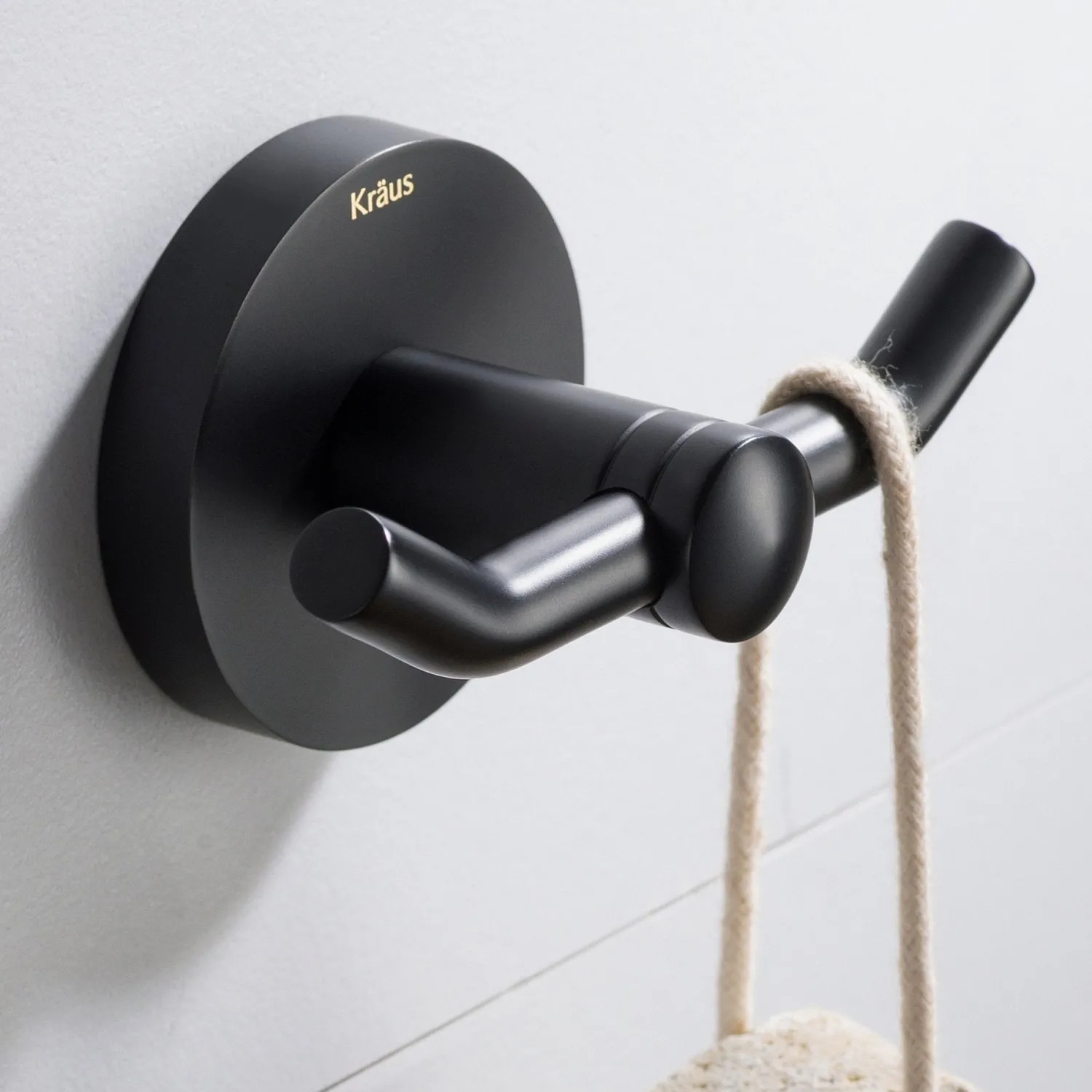 Elie Bathroom Robe and Towel Double Hook Robe Hooks