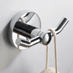 Elie Bathroom Robe and Towel Double Hook Robe Hooks