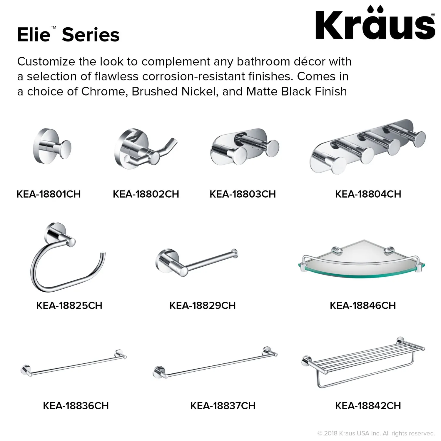 Elie Bathroom Robe and Towel Double Hook Robe Hooks