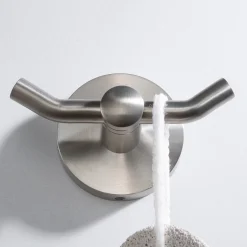 Elie Bathroom Robe and Towel Double Hook Robe Hooks