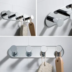 New Elie Bathroom Robe and Towel Hook Rack with 4 Hooks Robe Hooks