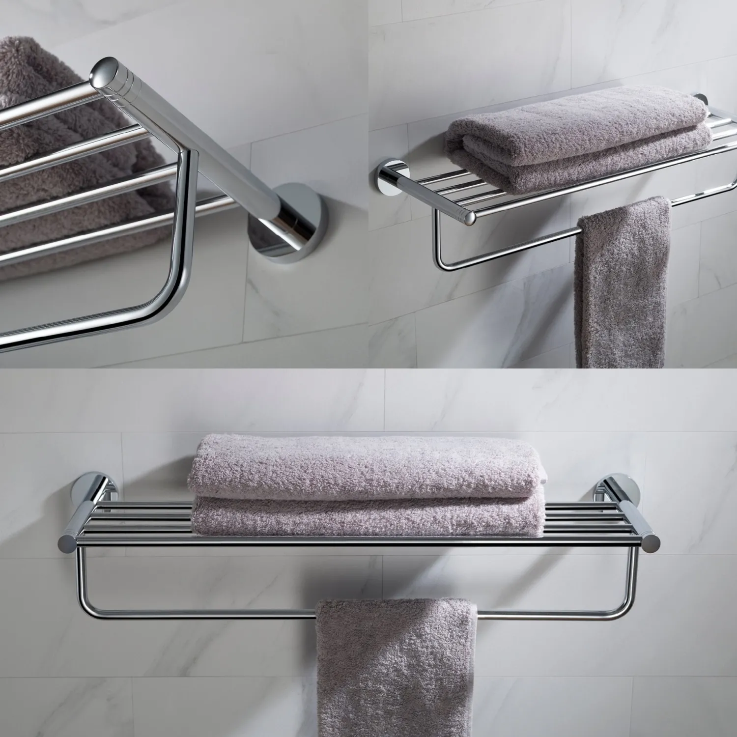 Clearance Elie Bathroom Shelf with Towel Bar Shelves|Towel Bars