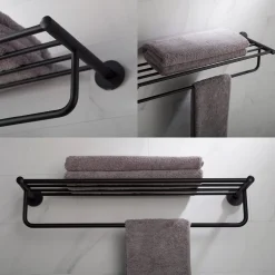 Clearance Elie Bathroom Shelf with Towel Bar Shelves|Towel Bars