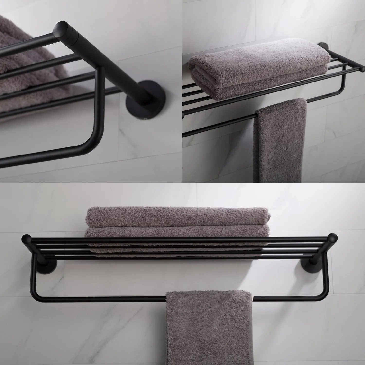 Clearance Elie Bathroom Shelf with Towel Bar Shelves|Towel Bars