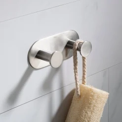 Discount Elie Bathroom Wall Mount Robe and Towel Double Hook Robe Hooks