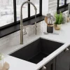 Sale Forteza 32" Undermount Single Bowl Granite Kitchen Sink in Black Single Bowl Sinks|Undermount Sinks