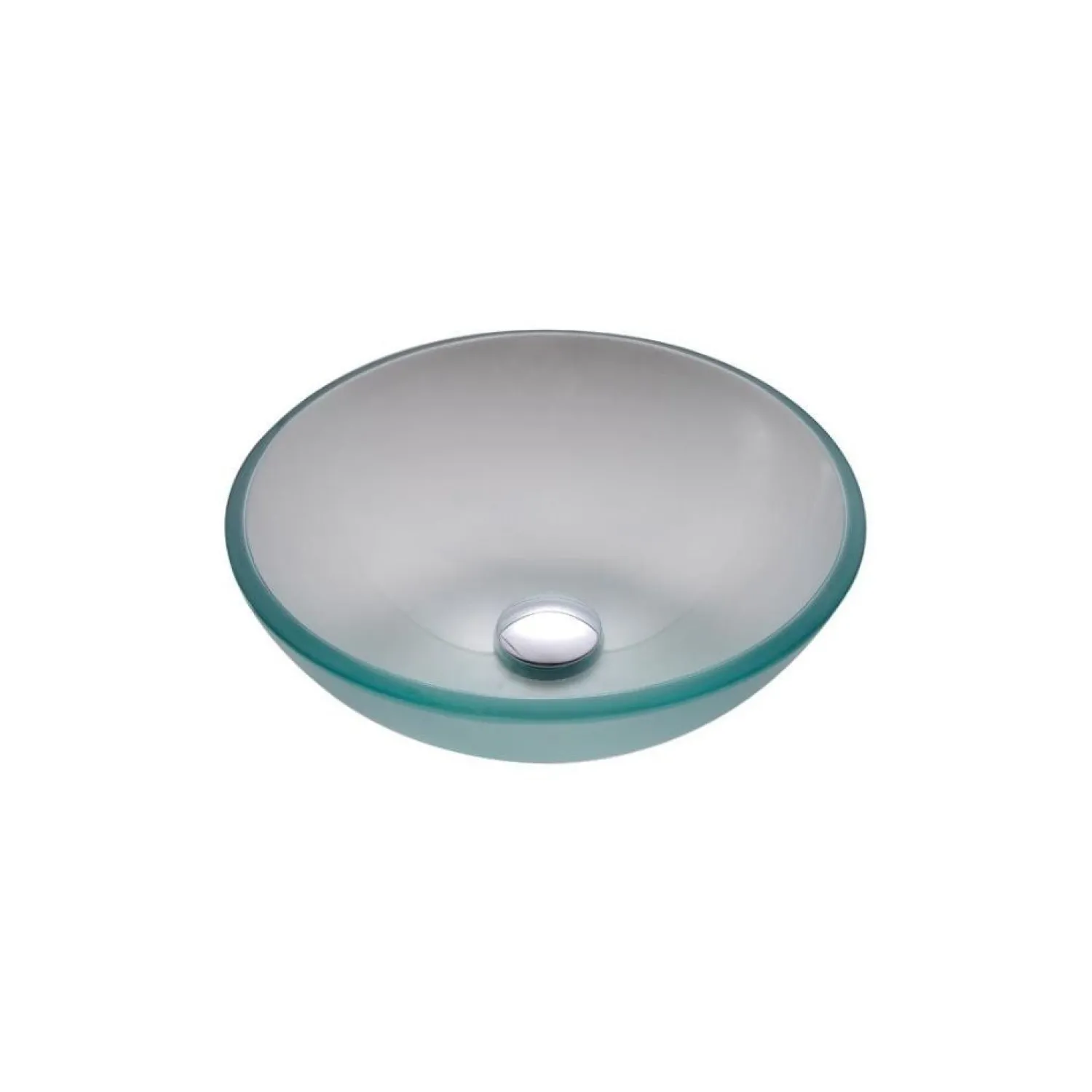 Online Frosted 14" Glass Vessel Bathroom Sink with PU-MR Above Counter / Vessel Sinks