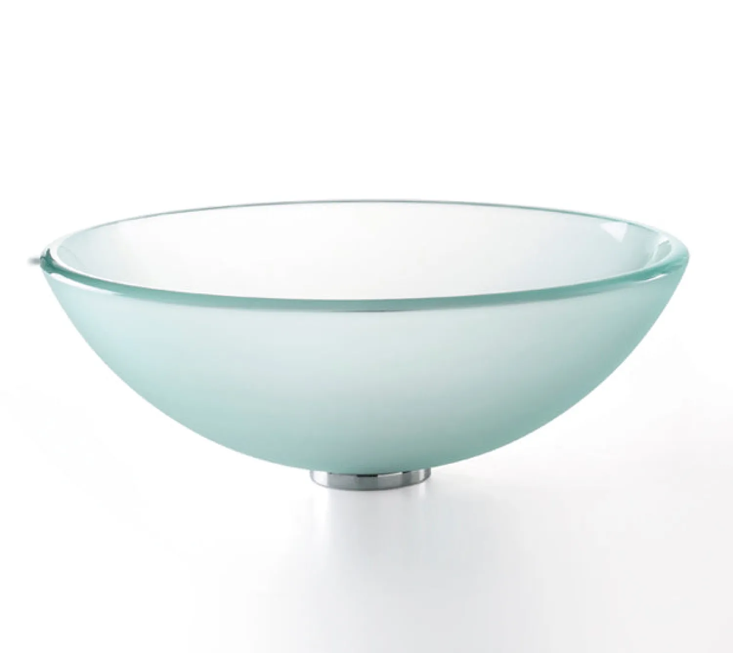 Online Frosted 14" Glass Vessel Bathroom Sink with PU-MR Above Counter / Vessel Sinks