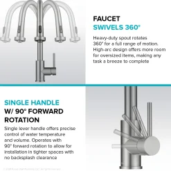Online 2-Function Single Handle Pull Down Kitchen Faucet in Spot-Free Stainless Single Hole
