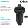 Online Garbage Disposal Push Button Air Switch Kit in Matte Black Garbage Disposals & Parts