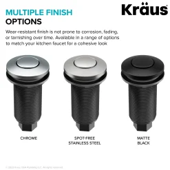 Online Garbage Disposal Push Button Air Switch Kit in Matte Black Garbage Disposals & Parts
